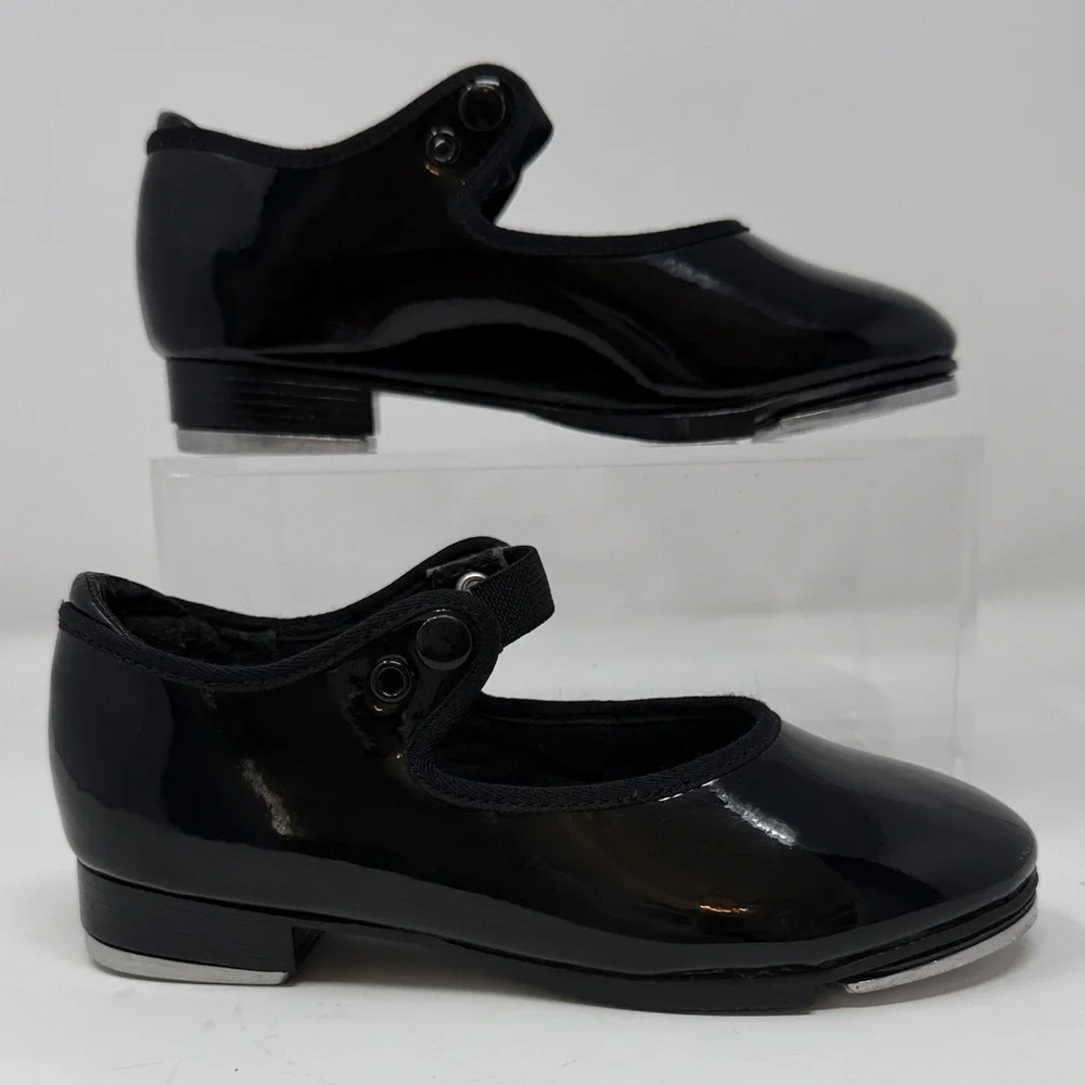 Capezio Black Patent Mary Jane Dance/Tap Shoes Girls Size 11